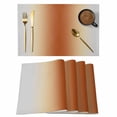 thumbnail image 1 of Burnt Orange Grey Ombre Placemats Set of 4, Farmhouse Gradient Minimalist Placemats for Dining Table, Place Mats for Kitchen Tabletop, Waterproof Wipeable Dining Table Mats Set, 1 of 9