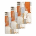 thumbnail image 1 of Burnt Orange Kitchen Dish Towels for Drying Dishes Set of 3, Modern Geometric Grey Oil Painting Abstract Waffle Weave Microfiber Hand Tea Bathroom Towels Quick Dry & Absorbent Towel 15.7x23.6, 1 of 7