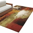 thumbnail image 1 of Burnt Orange Living Room Rug 4x6 Washable Area Rug for Bedroom, Non-Slip Dining Room Rugs Fall Modern Oil Painting Abstract Art Green Brown Indoor Carpet for Kitchen Entryway Office Nursery Laundry, 1 of 8