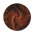 thumbnail image 1 of Burnt Orange Mouse Pad for Computers, Digital Fractal Image with Swirling Turning Moving Floral Lines Modern Graphic, Round Non-Slip Thick Rubber Modern Mousepad, 8" Round, Orange, by Ambesonne, 1 of 2