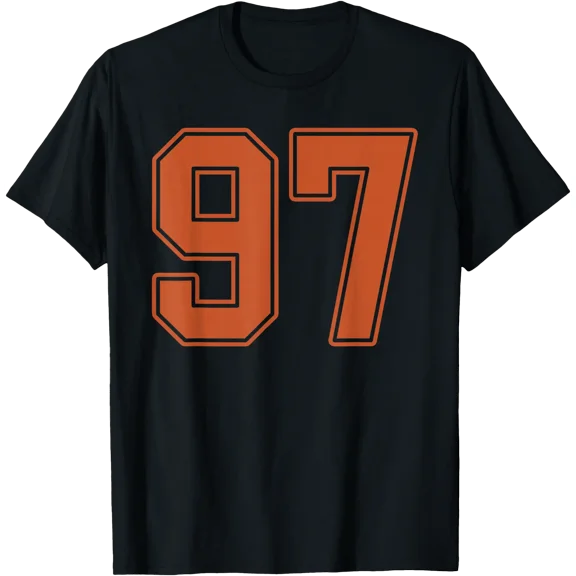 Burnt Orange Number 97 Player Uniform #97 T-Shirt, Unisex T-Shirt