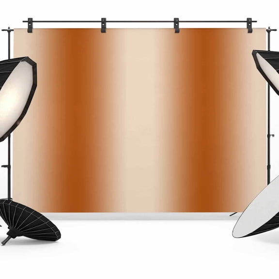 Burnt Orange Ombre Backdrop for Photography, Gradient Color Photo Backdrop Portrait Background Party Banner Photo Backgrounds for Studio Booth Props, 10x8ft