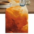 thumbnail image 1 of Burnt Orange Ombre Clouds Table Runner 72 Inches, Modern Abstract Gradient Cloud Bed Runner Dresser Scarves Tabletop for Indoor Outdoor Parties/Ceremony/Banquet, 14" x 72", 1 of 9