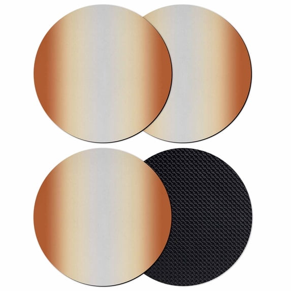 Burnt Orange Ombre Coasters Set of 4, Absorbent Coasters for Drinks, Modern Grey Gradient Farmhouse Art Coaster for Desk Coffee Table Protection, Home Decor House Warming Gifts 4"