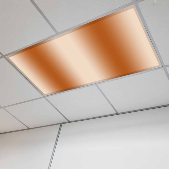 Burnt Orange Ombre Magnetic Fluorescent Light Covers for Ceiling Lights 2x4Ft, Modern Abstract Art Farmhouse Gradient Office Classroom Kitchen Drop Ceiling Light Covers Filters Shade Panel 1 Pack
