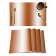 thumbnail image 1 of Burnt Orange Ombre Placemats Set of 6, Abstract Art Modern Orange Gradient Placemats for Dining Table, Place Mats for Kitchen Tabletop, Waterproof Wipeable Dining Table Mats Set, 1 of 9