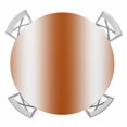 thumbnail image 1 of Burnt Orange Ombre Round Fitted Tablecloth with Elastic Edge, Waterproof Table Cloth Table Cover for 45"-54" Tables, Abstract Art Modern Orange Gradient Tablecloths for Dining Picnic Indoor Outdoor, 1 of 9
