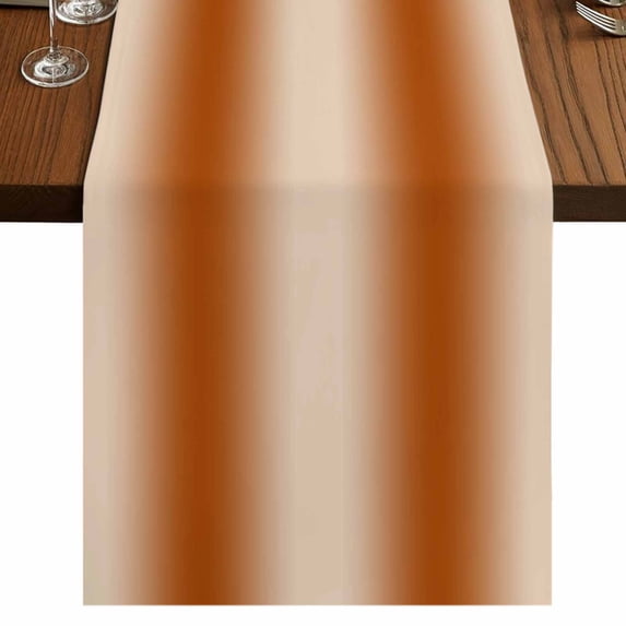 Burnt Orange Ombre Short Table Runner 36 Inches Long,Modern Abstract Art Farmhouse Gradient Cotton Linen Table Runners Dresser Scarves,Tabletop Scarf Furniture Cover for Home Dinner Party 13"x36"