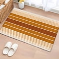 thumbnail image 1 of Burnt Orange Ombre Stripe Bathroom Mats 2x3 FT, Non Slip Small Kitchen Mat, Farmhouse Striped Gradient Washable Soft Backed Front Door Throw Rugs Non-Shedding Indoor Outdoor Doormat for Entryway Sink, 1 of 8