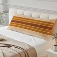 thumbnail image 1 of Burnt Orange Ombre Stripe Body Pillow Cover, Pillowcase Protectors with Zipper, Breathable Decorative Throw Pillow Case Cover, Farmhouse Striped Gradient Pillow Shams for Couch Sofa 20x60Inch, 1 of 8