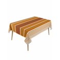 thumbnail image 1 of Burnt Orange Ombre Stripe Table Cloth, Farmhouse Striped Gradient Waterproof Tablecloth for Rectangle Tables, Reusable Washable Fabric Table Cover for Restaurant Kitchen Dining Tables 54"x108", 1 of 6