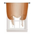 thumbnail image 1 of Burnt Orange Ombre Tie Up Curtains for Kitchen Bathroom Bedroom Windows 45 Inch Length, Modern Abstract Gradient Color Art Balloon Drape Curtains Shade Rod Pocket Drapery Curtain Panel, 42"x54", 1 of 7