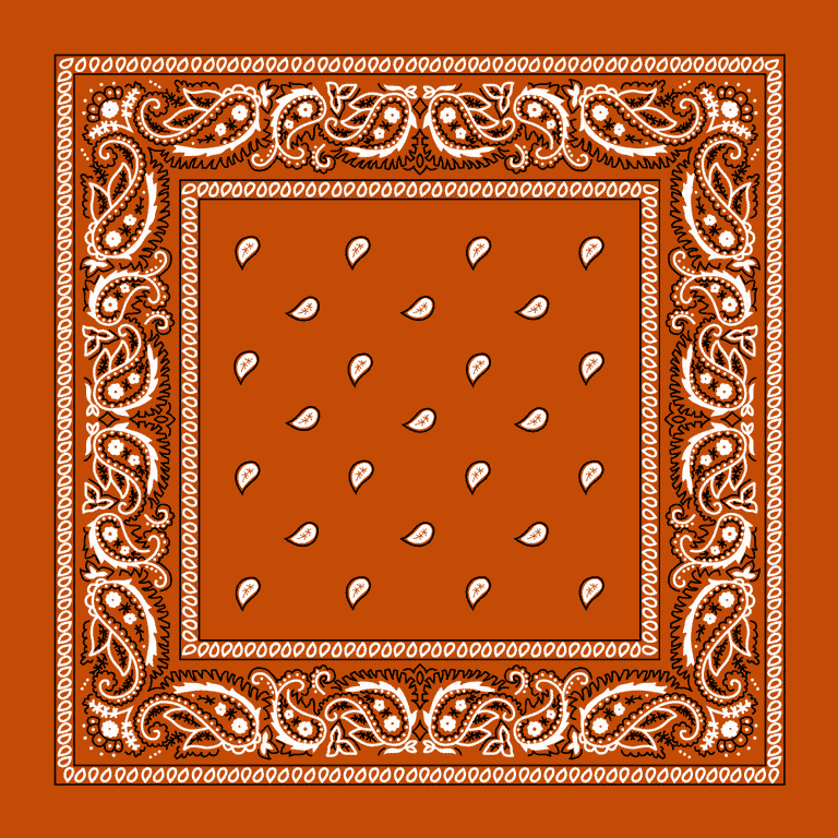 Burnt Orange Paisley Bandana - Single Piece 22x22 - Walmart.com Burnt Orange Paisley Bandana - Single Piece 22x22 - Walmart.com