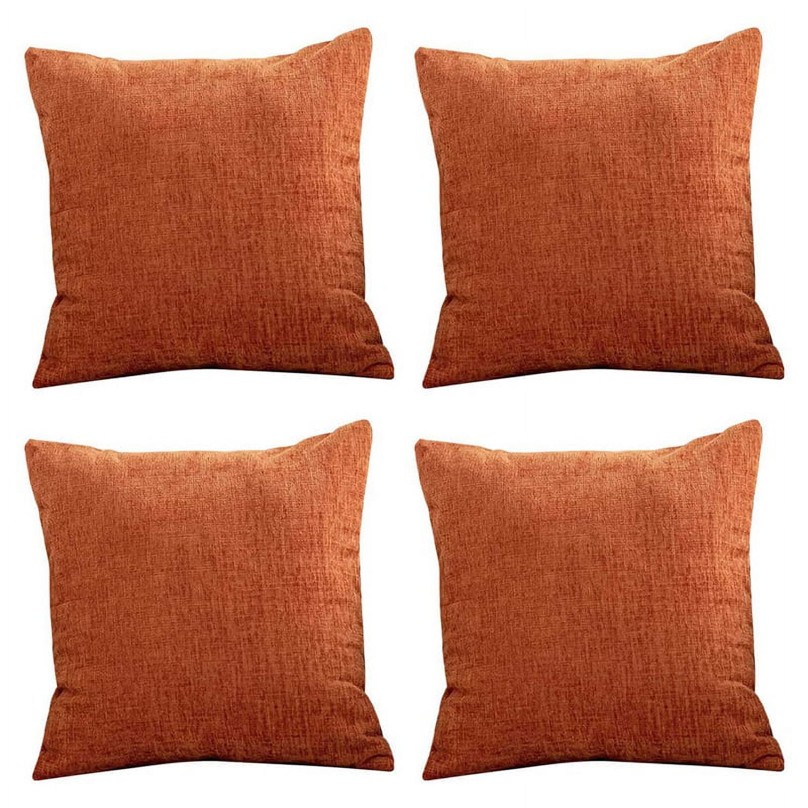 Burnt Orange Pillow Covers 18X18 Inch 4 Modern Farmhouse Rustic