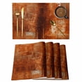 thumbnail image 1 of Burnt Orange Placemats Set of 4 Retro Oil Painting Modern Abstract Art Aesthetics Place Mats Indoor Wipeable Table Mats Washable Dining Table Placemats for Kitchen Holiday Party Home Decor 13x19 Inch, 1 of 9