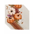 thumbnail image 1 of Burnt Orange Pumpkins Fall Cloth Napkins Set of 8 Reusable Dinner Napkins, Thanksgiving Botanical Beige Cocktail Napkin Washable Table Napkins for Wedding/Holiday Party/Baby Shower 20"x20", 1 of 7
