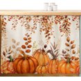 thumbnail image 1 of Burnt Orange Pumpkins Thanksgiving Small Sink Skirt 10''x11'',Fall Eucalyptus Leaves Rustic Botanical Bathroom Vanity Utility Cabinet Curtain,Kitchen Under Sink Laundry Privacy Drape Closet Curtains, 1 of 9