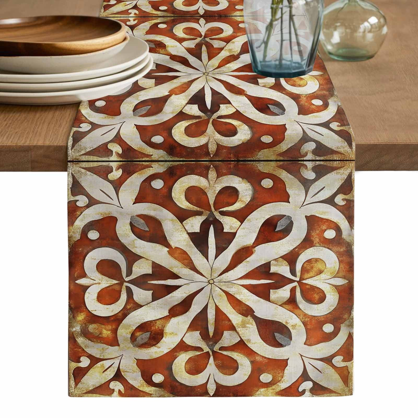 Extraordinary Burnt Orange Table Runner Images