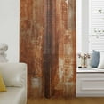thumbnail image 1 of Burnt Orange Semi Sheer Curtains Drapes for Living Room,Bedroom,French Doors Window 54 Inches Long,Retro Oil Painting Modern Abstract Art Aesthetics Rod Pocket Chiffon Curtain Drapery Voile Panel, 1 of 6