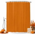 thumbnail image 1 of Burnt Orange Shower Curtain, Waterproof Shower Curtains for Bathroom, Country Farmhouse Solid Fall Warm Orange Washable Fabric Bathtub Curtain Set Bath Decor with 12 Hooks Long 72"x84", 1 of 8