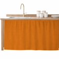 thumbnail image 1 of Burnt Orange Sink Skirt for Bathroom, Self-Adhesive Under Sink Curtain, Country Farmhouse Solid Fall Warm Orange Hide Pipes & Storage Fabric Cabinet Skirt Cover for Kitchen Laundry 32"x55", 1 of 8