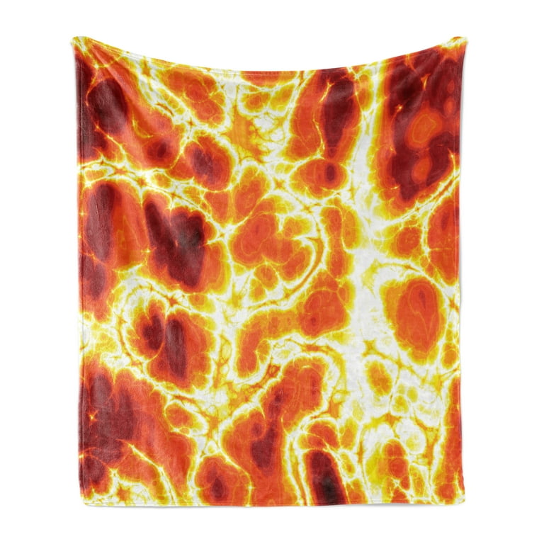 Burnt Orange Soft Flannel Fleece Throw Blanket Hot Lava Texture