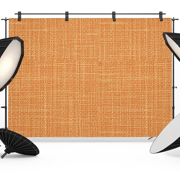 Burnt Orange Solid Backdrops for Photography, Minimalist Cloth Sunset Orange Linen Texture Fabric Photo Background Sturdy Studio Props for Photo Studio, Video Recording, Booth & Photoshoot 7x5ft