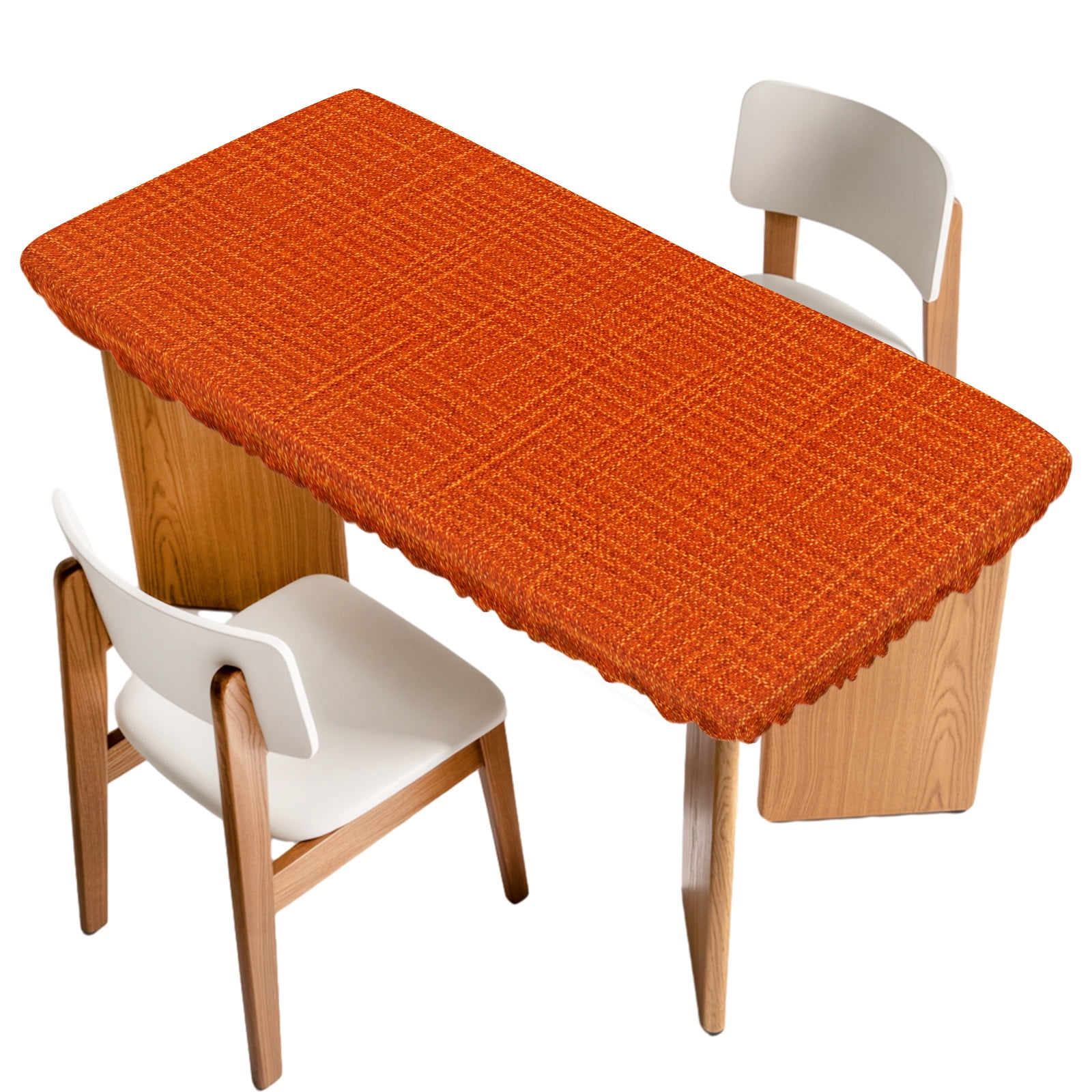Burnt Orange Solid Color Table Cloths for 4 Foot Rectangle Tables ...