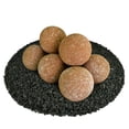 thumbnail image 1 of Burnt Orange, Speckled Ceramic Fire Balls | 5" Set of 8, 1 of 7