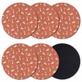 thumbnail image 1 of Burnt Orange Spring Easter Coasters Set of 6, Absorbent Coasters for Drinks, Cute Bunny Botanical Coaster for Desk Coffee Table Protection, Home Decor House Warming Gifts 4", 1 of 8