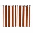 thumbnail image 1 of Burnt Orange Stripe Kitchen Curtains 72 Inch Length, Farmhouse Striped Abstract Art Grommet Top Bedroom Living Room Curtains, Light Filtering Cafe Curtain Drapes 2 Panels Set 104''x72'', 1 of 9