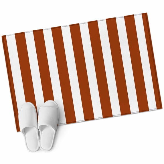Burnt Orange Stripe Large Area Rugs for Bedroom Living Room, Soft Non Slip Carpet Bedside Rug, Farmhouse Striped Abstract Art Rectangular Floor Cover Kitchen Accent Rug 2'x3' for Dining Room/Office