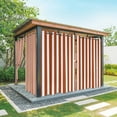 thumbnail image 1 of Burnt Orange Stripe Outdoor Curtains for Patio Waterproof,Windproof Privacy Curtains with Weighted Bottom,Farmhouse Striped Abstract Art Outside Drapes for Picnic Garage Yard Cabana 54"x95" 1 Panel, 1 of 8