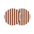 thumbnail image 1 of Burnt Orange Stripe Round 15 Inch Placemats Set of 2, Farmhouse Striped Abstract Art HeatResistant Non Slip Place Mats for Dining Table, Wipeable Braided Kitchen Table Mats for Housewarming, 1 of 9