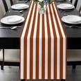 thumbnail image 1 of Burnt Orange Stripe Table Runner 72 Inches Long, Farmhouse Striped Abstract Art Kitchen Coffee Dining Table Decoration for Home Party Birthday Wedding Home Decor 14x72 Inches, 1 of 8