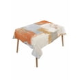 thumbnail image 1 of Burnt Orange Table Cloth, Modern Geometric Grey Oil Painting Abstract Waterproof Tablecloth for Rectangle Tables, Reusable Washable Fabric Table Cover for Restaurant Kitchen Dining Tables 60"x84", 1 of 6