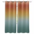 thumbnail image 1 of Burnt Orange Teal Ombre Blackout Curtains for Bedroom/Living Room, Thermal Insulated Kitchen Curtains, Modern Gradient Abstract Art Grommet Darkening Window Treatment Drapes 52"x84"x2, 1 of 8