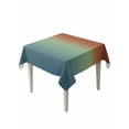 thumbnail image 1 of Burnt Orange Teal Ombre Table Cloth, Modern Abstract Art Aesthetics Waterproof Tablecloth for Square Tables, Reusable Washable Fabric Table Cover for Restaurant Kitchen Dining Tables 54"x54", 1 of 6