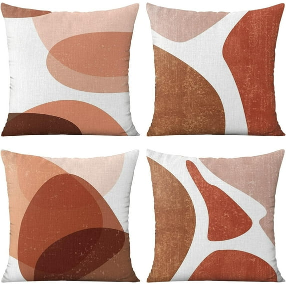 Burnt Orange Throw Pillows,Orange and Blue Throw Pillows,Teal Pillow Covers,Cojines Decorativos para Sala for Sofa Bedroom Living Room Décor(16"x16")\u2026