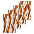 thumbnail image 1 of Burnt Orange White Moire Kitchen Dish Towels for Drying Dishes Set of 4, Modern Abstract Art Waffle Weave Microfiber Hand Tea Bathroom Towels Quick Dry & Absorbent Towel 15.7x23.6, 1 of 7