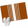 thumbnail image 1 of Burnt Orange White Stripe Entryway Rug 2x3 Area Rug Washable Indoor Doormat Small Bathroom Rugs Low Pile Accent Throw Rugs Modern Rustic Vertical Striped Floor Carpet for Kitchen Bedroom Entrance, 1 of 9