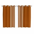 thumbnail image 1 of Burnt Orange White Stripe Kitchen Curtains 63 Inch Length, Modern Rustic Vertical Striped Grommet Top Bedroom Living Room Curtains, Light Filtering Cafe Curtain Drapes 2 Panels Set 104''x63'', 1 of 9