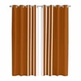 thumbnail image 1 of Burnt Orange White Stripe Kitchen Curtains 96 Inch Length, Modern Rustic Vertical Striped Grommet Top Bedroom Living Room Curtains, Light Filtering Cafe Curtain Drapes 2 Panels Set 104''x96'', 1 of 9