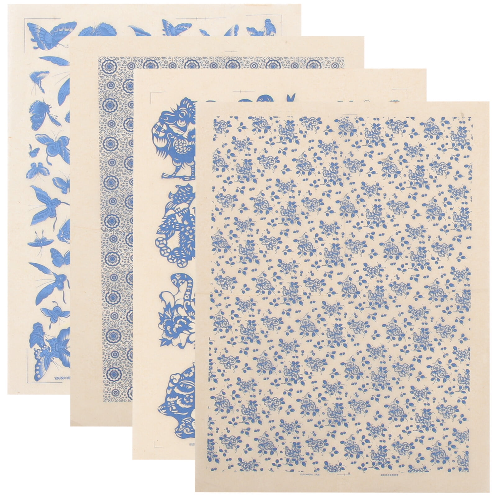 Burnt Pottery Stickers Decorative Transfer Paper Chinese Clay Art