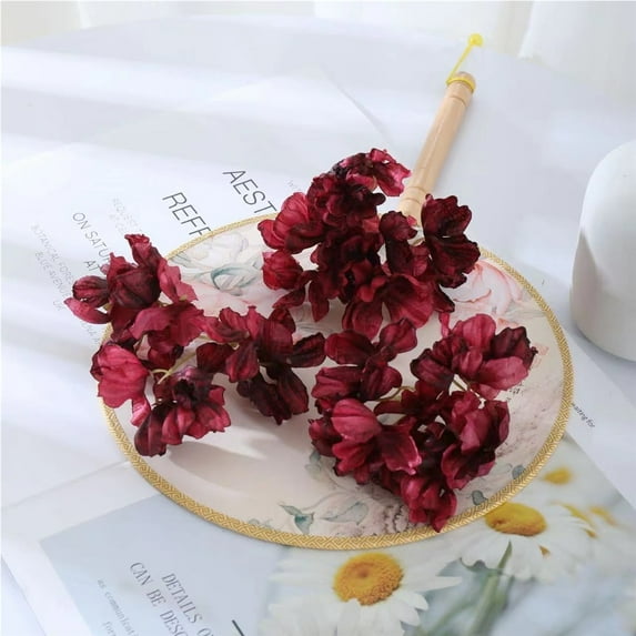 Burnt edge embroidered ball flower craftsmanship DIY simulation flower handmade materials hair accessories Hanfu matching home decoration fake flowers
