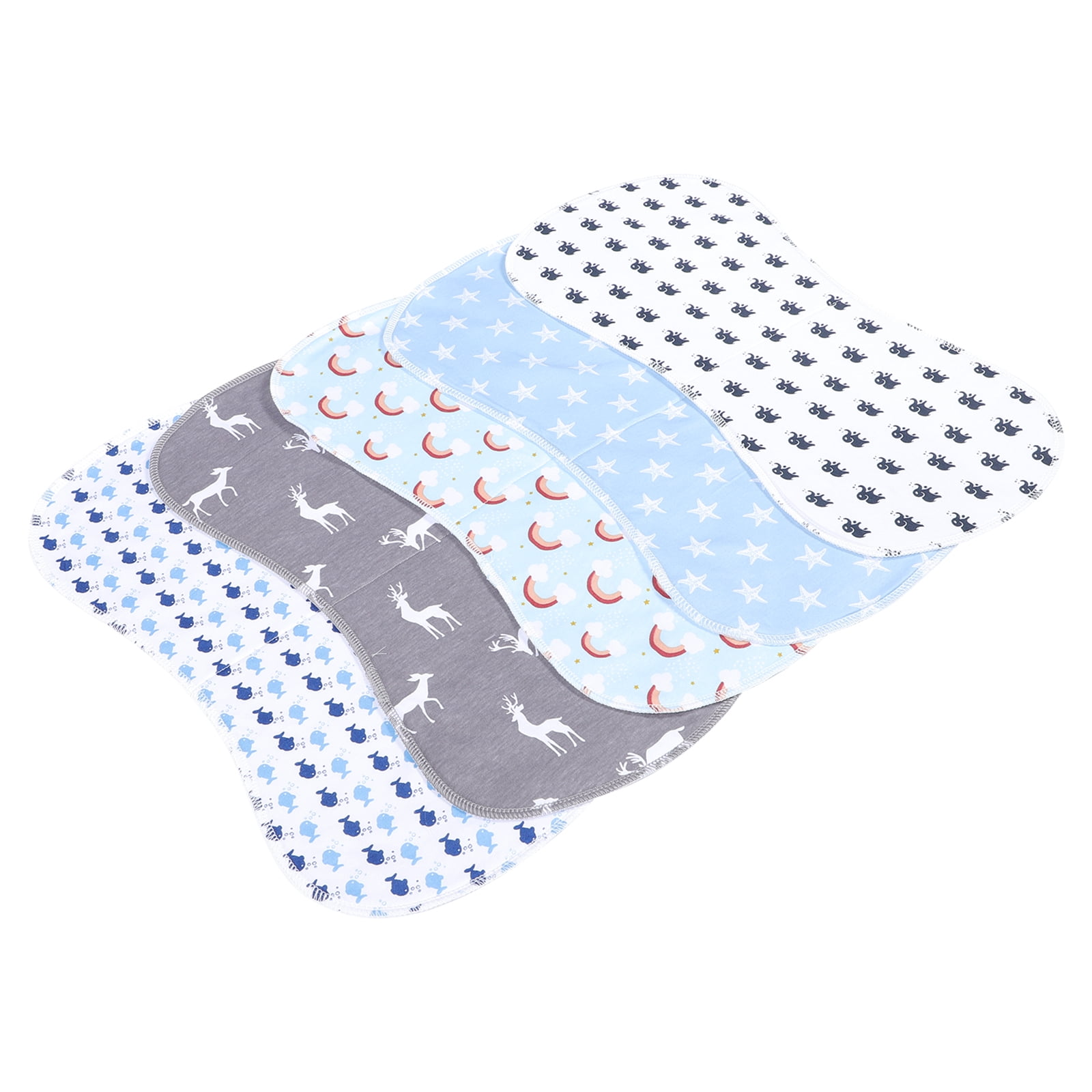 Burp Cloth 5 Pcs Cotton Baby Infant Burping Bib Bibs Antispitting Milk