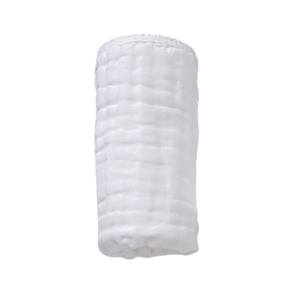 Burp Cloths Cotton Muslin Soft Absorbent Multipurpose Nursing Cover Drool Bibs for Newborn Infant Boys Girls Breastfeeding Changing Pad Cover - 1Pcs (10X20In) White