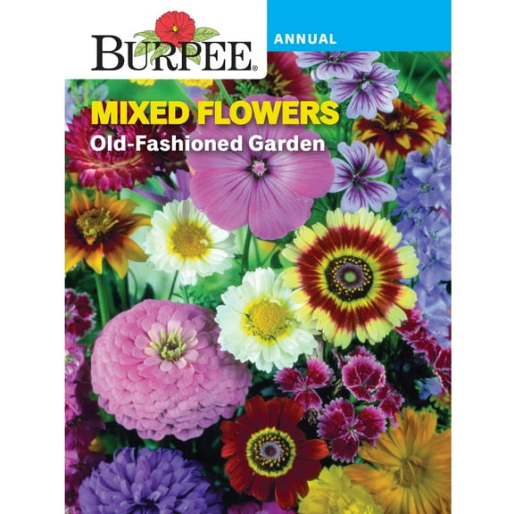 Burpee 300 mg Old-Fashioned Garden Mixed Flowers, Annual Flower, Full Sun