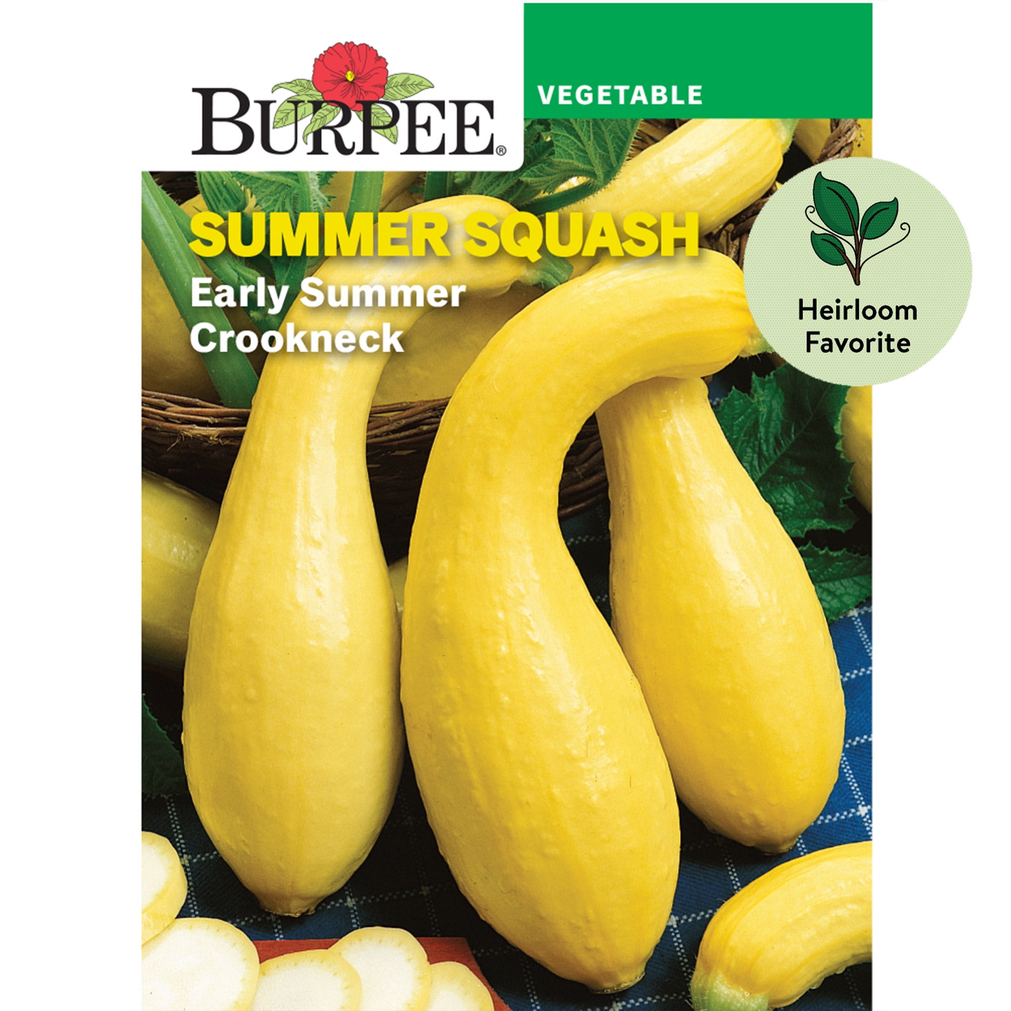 Burpee Early Summer Crookneck Summer Squash Vegetable Seed, 1-Pack