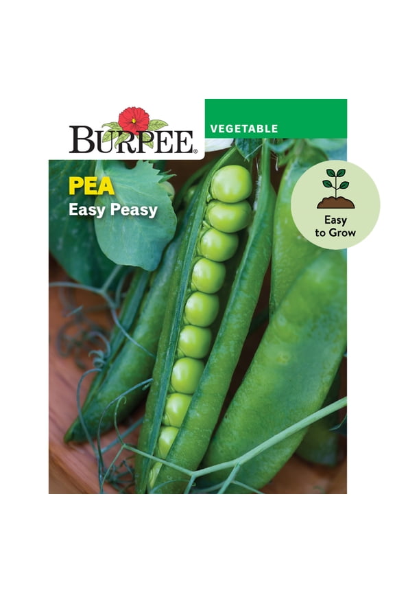 Easy Peasy Pea Seeds - Non-GMO, Shelling Pea, Easy to Grow, Vegetable Gardening Seeds, 18g, 1-Pack